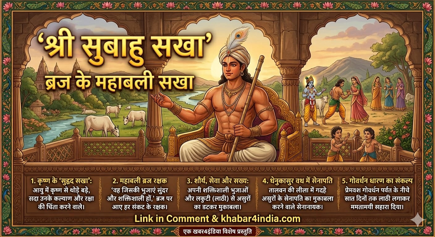 ब्रज के महाबली सखा श्री सुबाहु: शौर्य, सेवा और सख्य रस का अद्भुत संगम