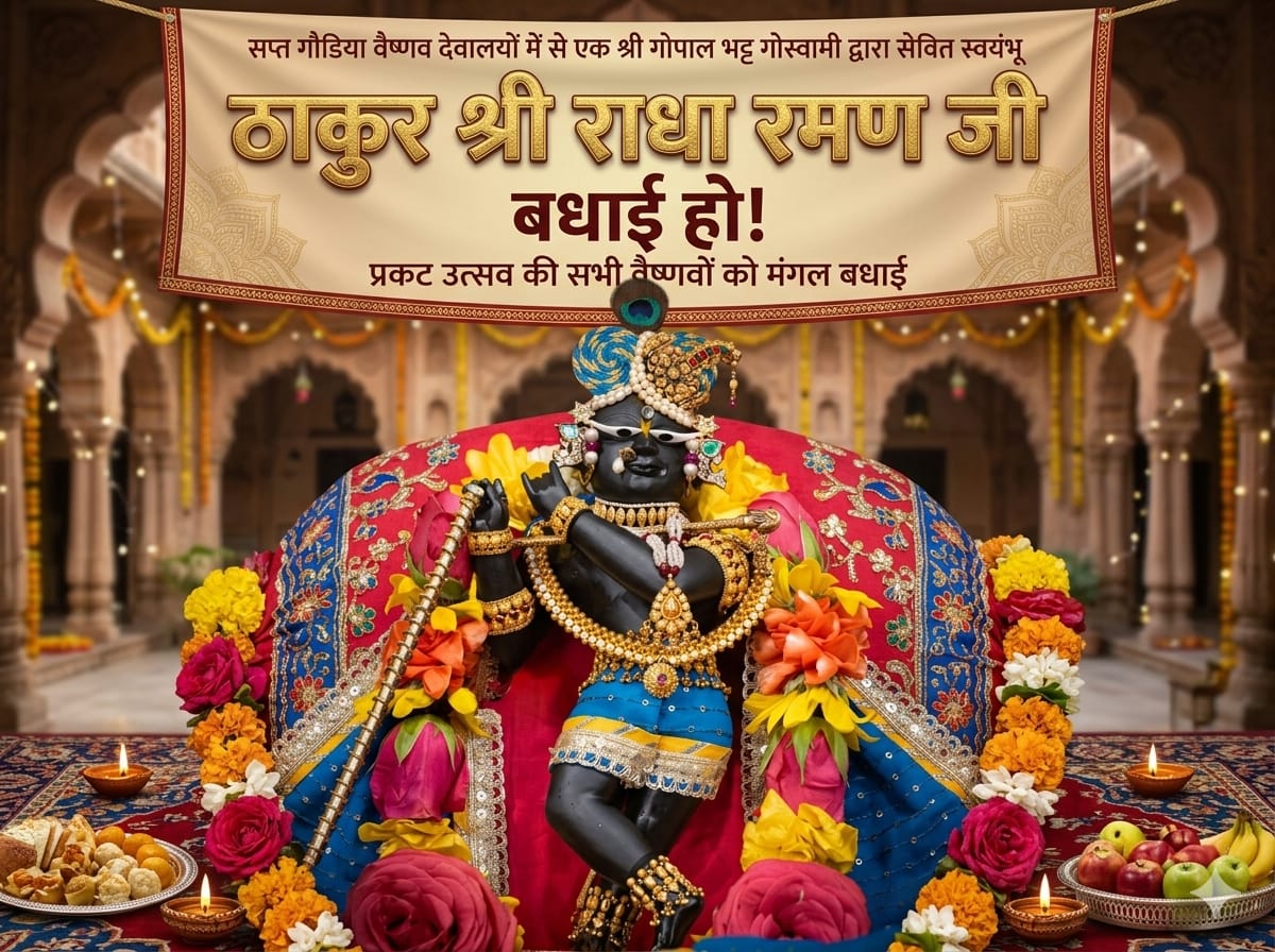 राधा रमण जी के 12 भाई व  प्रकटीकरण लीला 
