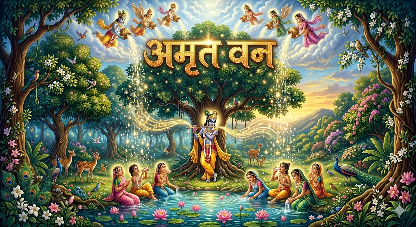 विशेष अन्वेषण: श्री अमृत वन—ब्रज का वह गुप्त धाम जहाँ बरसता है भक्ति का पीयूष