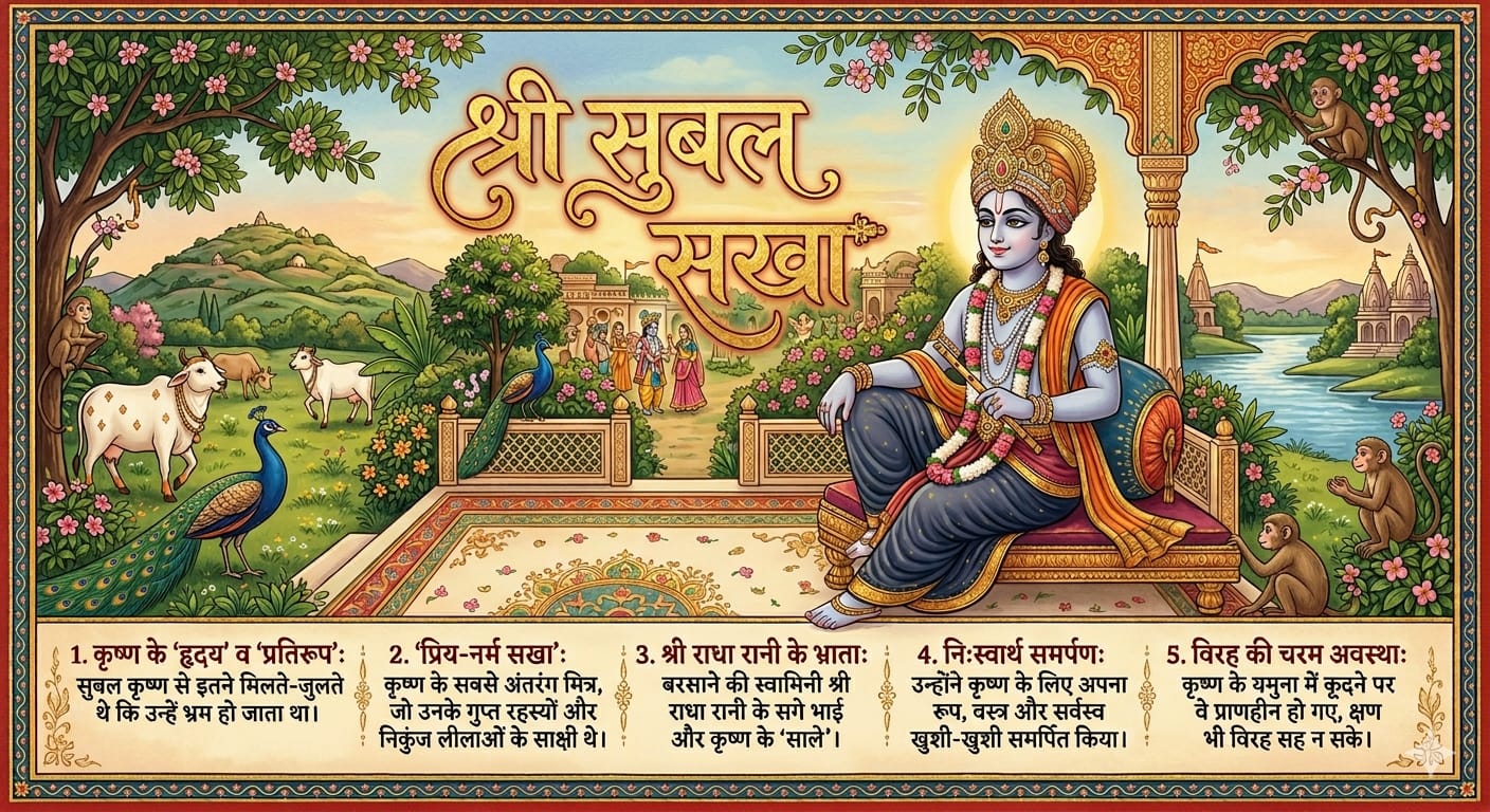 ब्रज के 'प्राण-प्रिय' सखा श्री सुबल: कृष्ण के प्रतिरूप और अनन्य प्रेम की दिव्य गाथा
