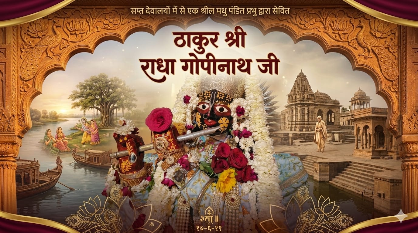 ब्रज की अनमोल धरोहर: श्री राधा गोपीनाथ मंदिर जहाँ आज भी गूँजती है मधु पंडित की अटूट भक्ति