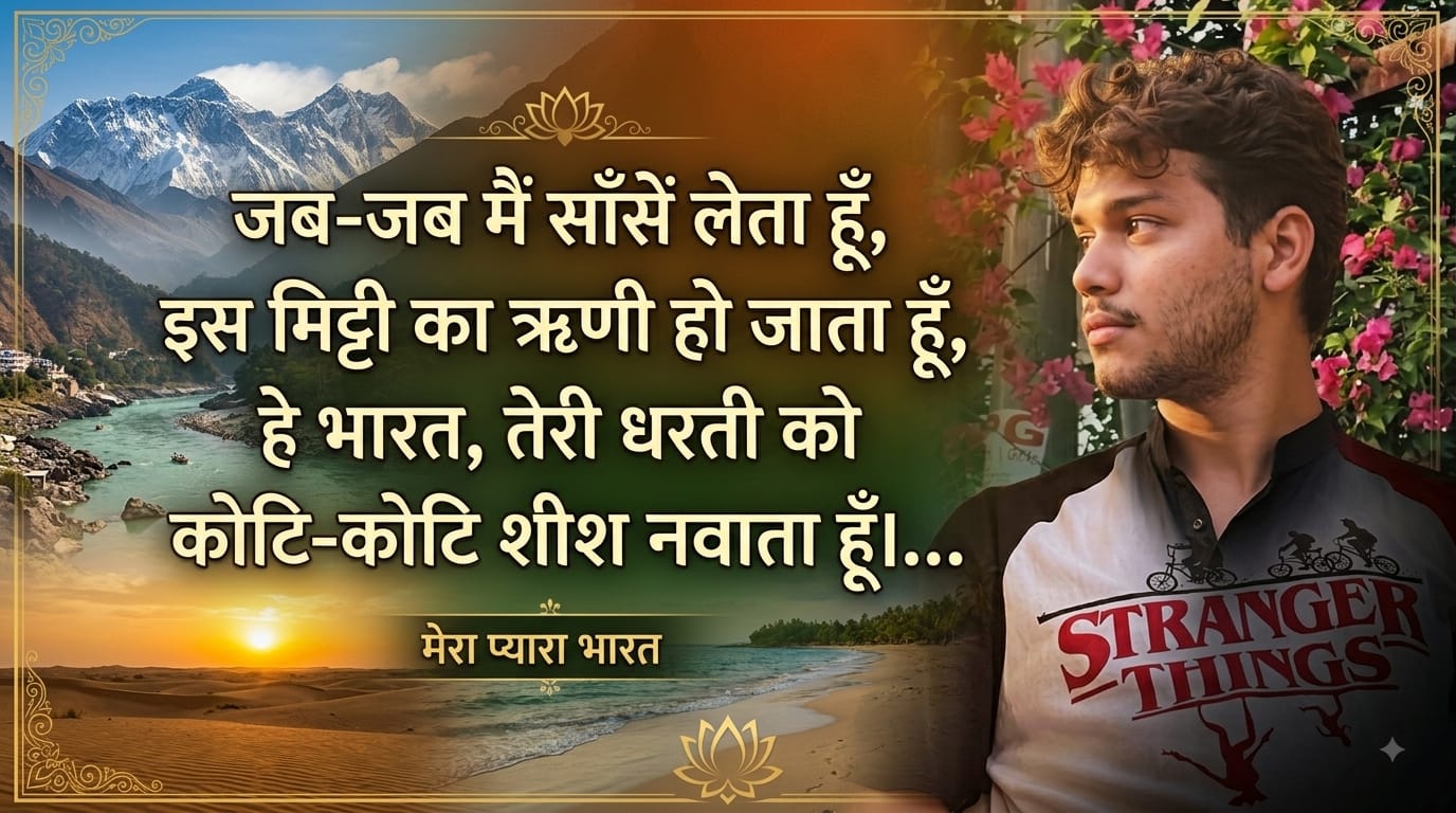 सोशल मीडिया एक्टिविस्ट सागर गोस्वामी की लेखनी से जन्मी राष्ट्रभक्ति से ओत-प्रोत नई काव्य रचना