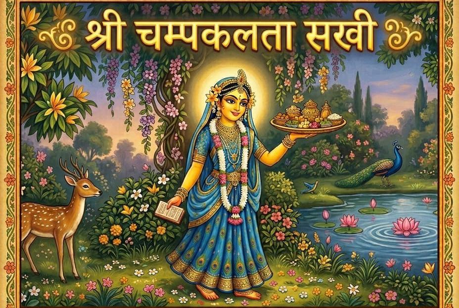 सुगंध और स्वाद की स्वामिनी: श्री चम्पकलता सखी का दिव्य जीवन चरित्र