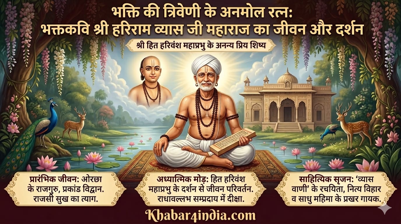 भक्ति की त्रिवेणी के अनमोल रत्न: भक्तकवि श्री हरिराम व्यास जी का जीवन और दर्शन