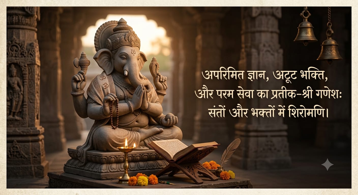 रिद्धि सिद्धि के स्वामी होकर भी त्यागी व भक्तों में श्रेष्ठ है भगवान गणेश