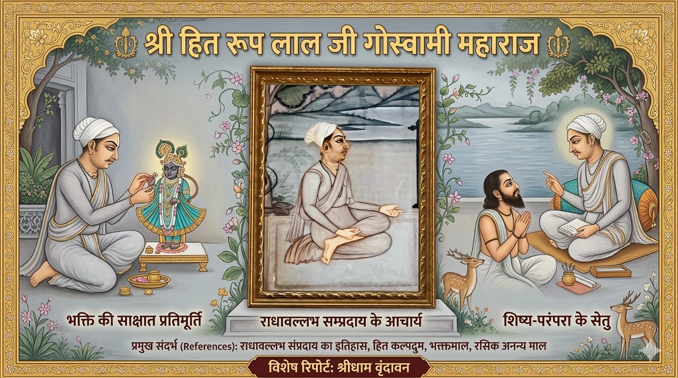 भक्ति की साक्षात प्रतिमूर्ति: श्री हित रूपलाल जी गोस्वामी—जिनकी निष्ठा ने संप्रदाय को दी नई दिशा