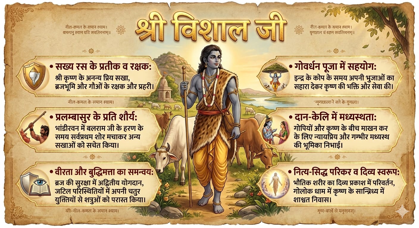 ब्रज के गौरव: श्री कृष्ण के अनन्य सखा श्री विशाल जी की दिव्य गाथा