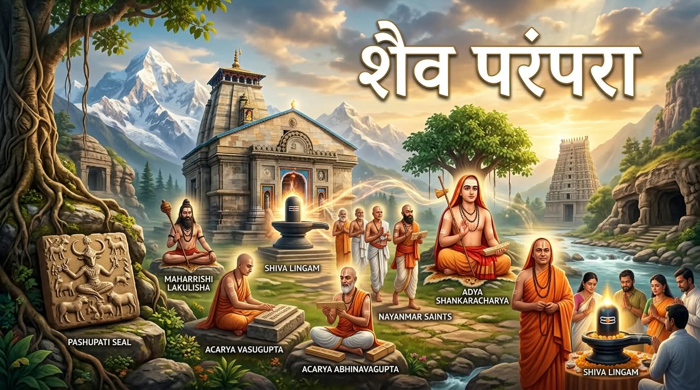शैव परंपरा का सनातन इतिहास: उत्पत्ति, वैदिक-अगम मूल, सिद्ध संत, शंकराचार्य परंपरा व आधुनिक पुनर्जागरण