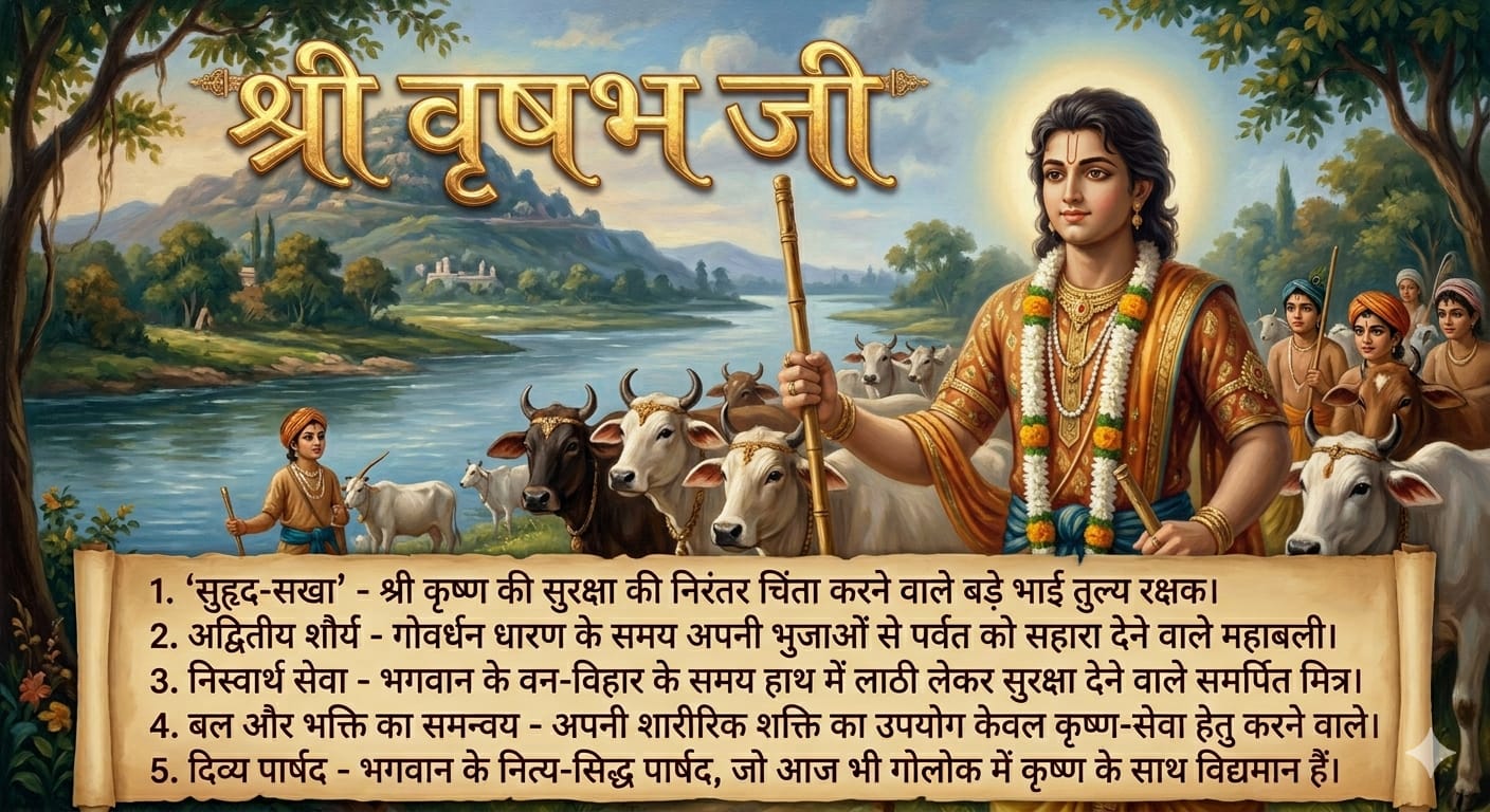 ब्रज के दिव्य रक्षक: श्री कृष्ण के परम सखा श्री वृषभ जी की गौरव गाथा