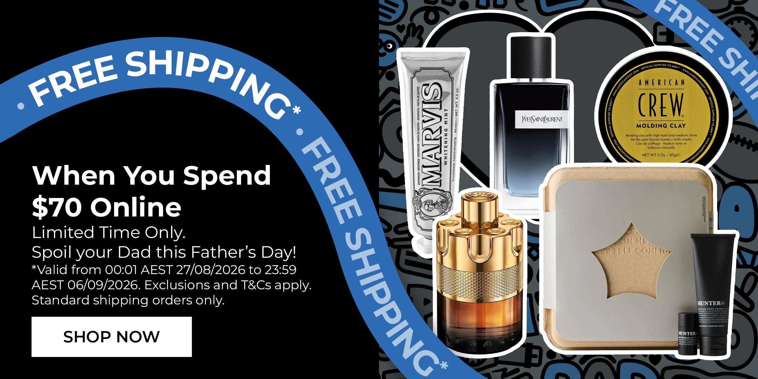 Free Shipping when you spend $70 online