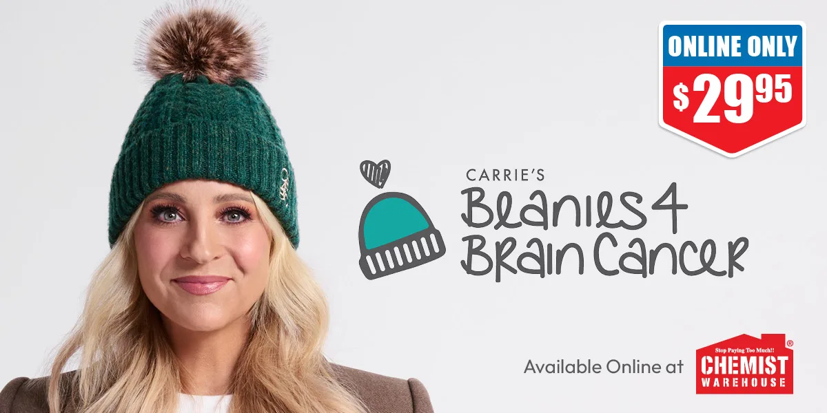 Caries's Beanies 4 Brain Cancer available online at Chemist Warehouse