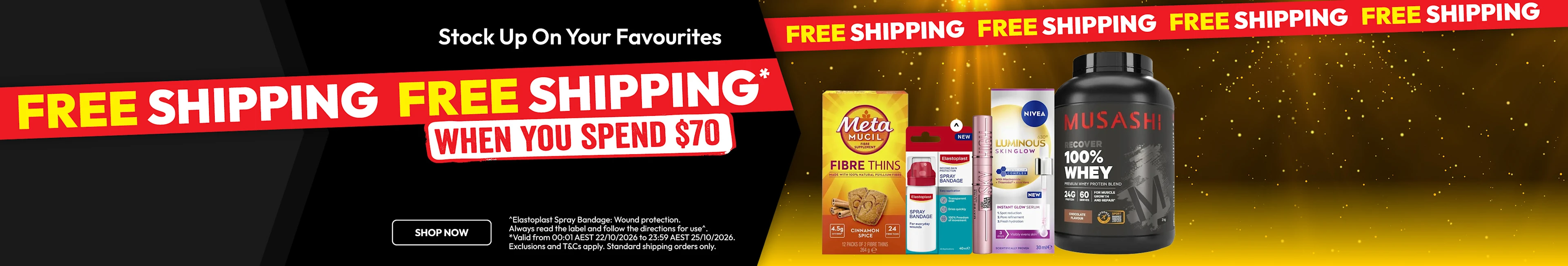 Free Shipping when you spend $70 online