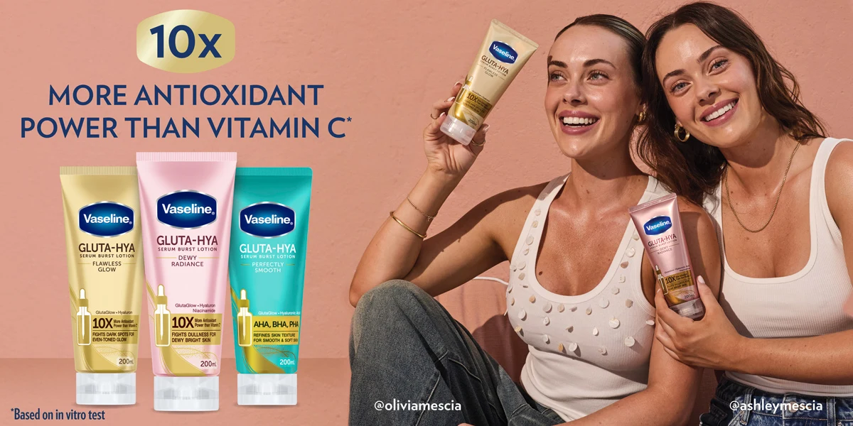 Get 90% more skin moisture with Vaseline vs untreated skin 