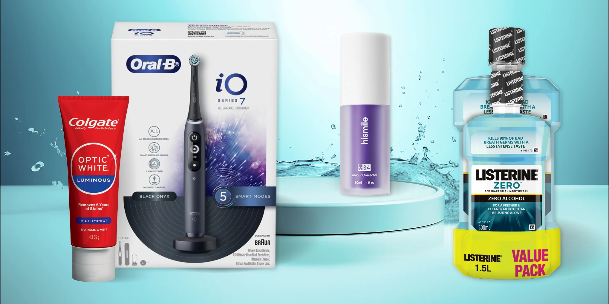 A collection of Oral Care products