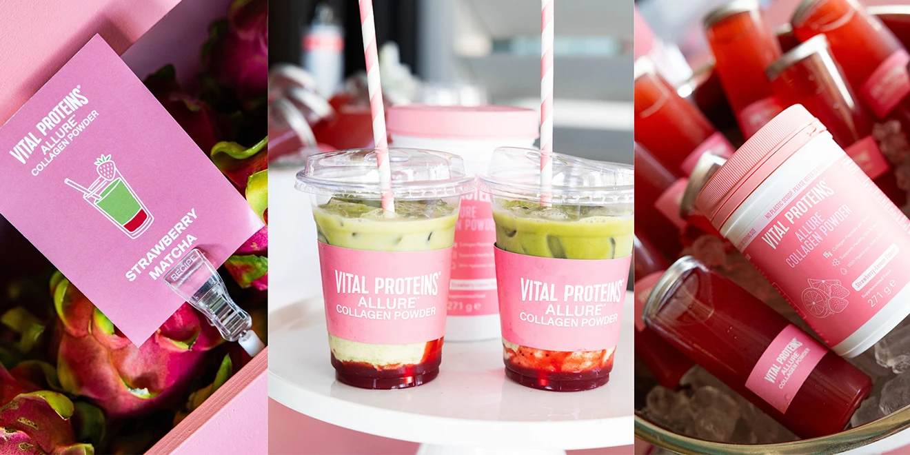 2025, Q4 | BAU - Vital Proteins | Iced Strawberry Matcha Recipe | Hero Banner (Media)