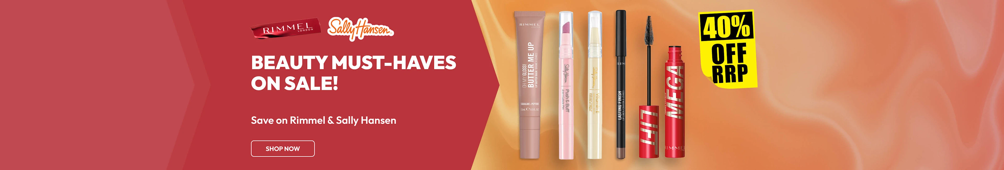 1/2 price off RRP Rimmel & Sally Hansen