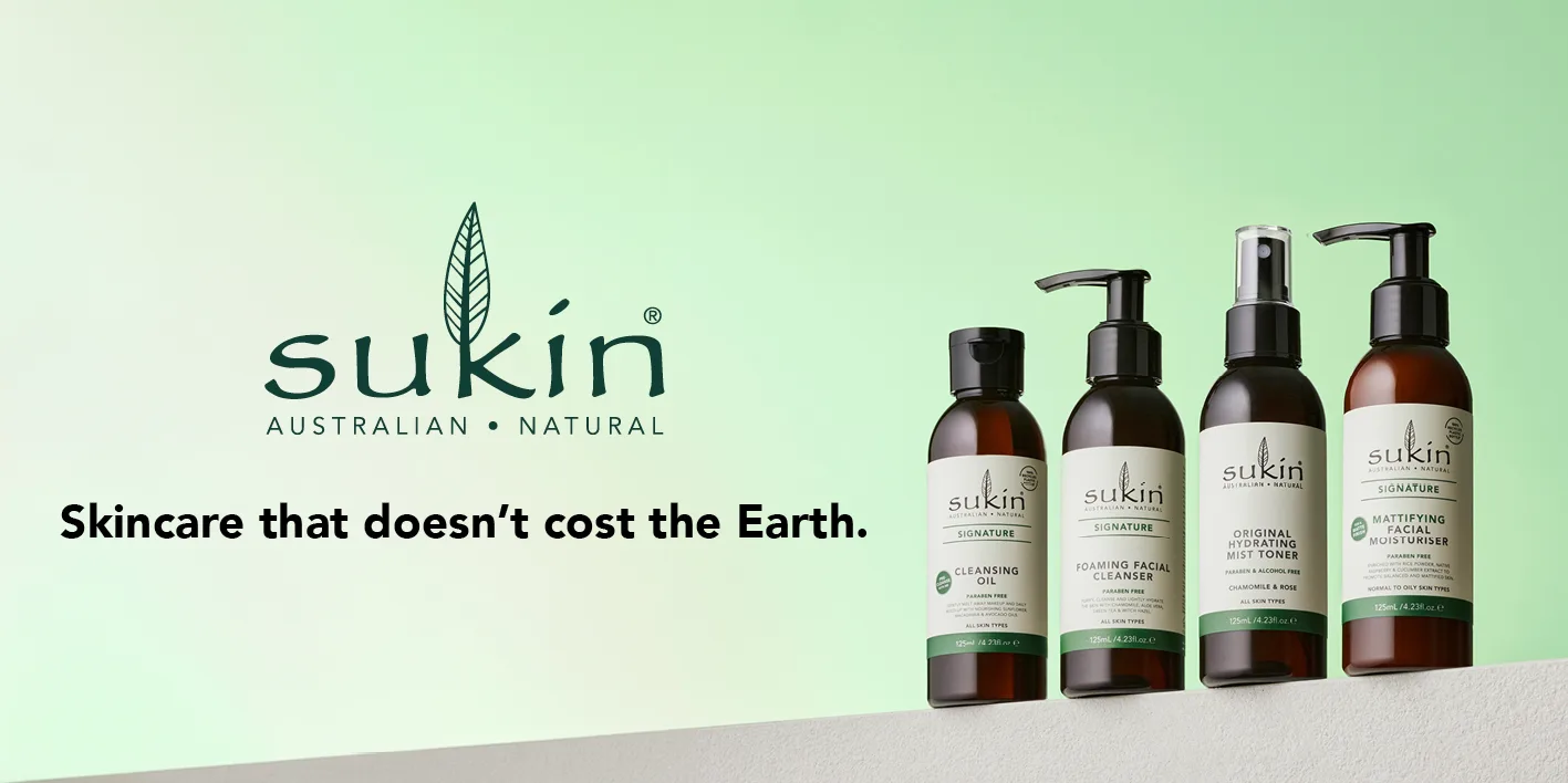 Skincare that doesn't cost the Earth. Sukin