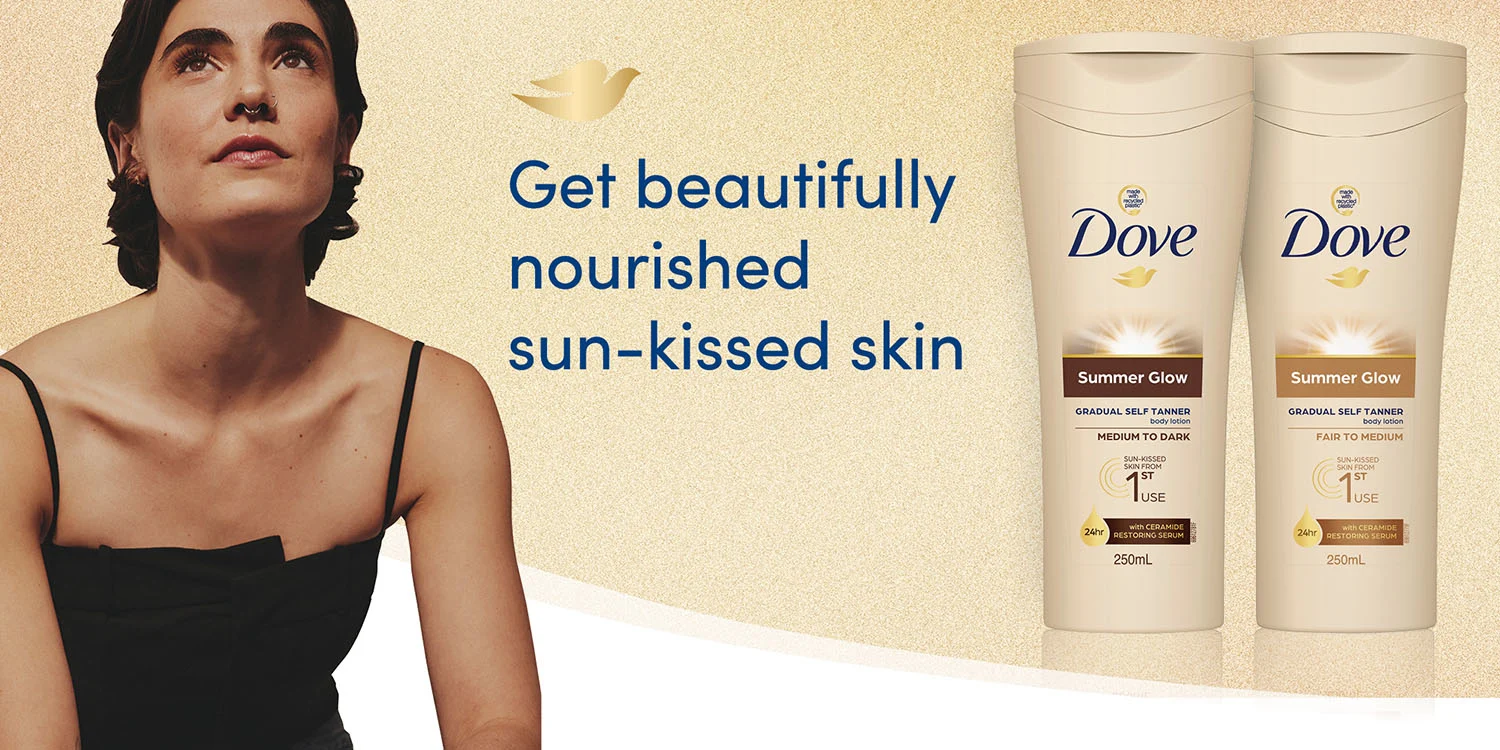 Get beautifully nourished sun-kissed skin with Dove