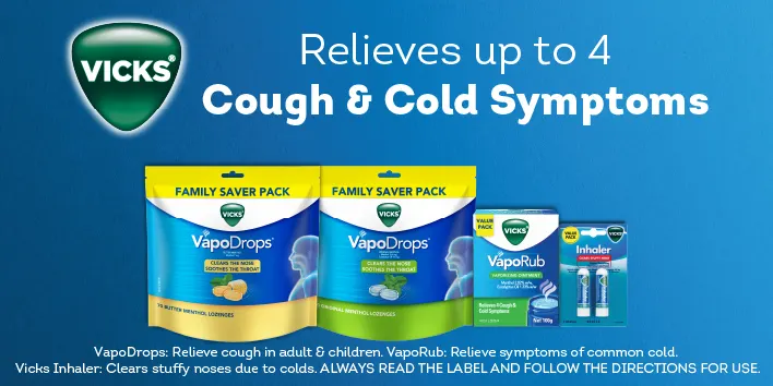 Relieves up to 4 cough & cold symptoms