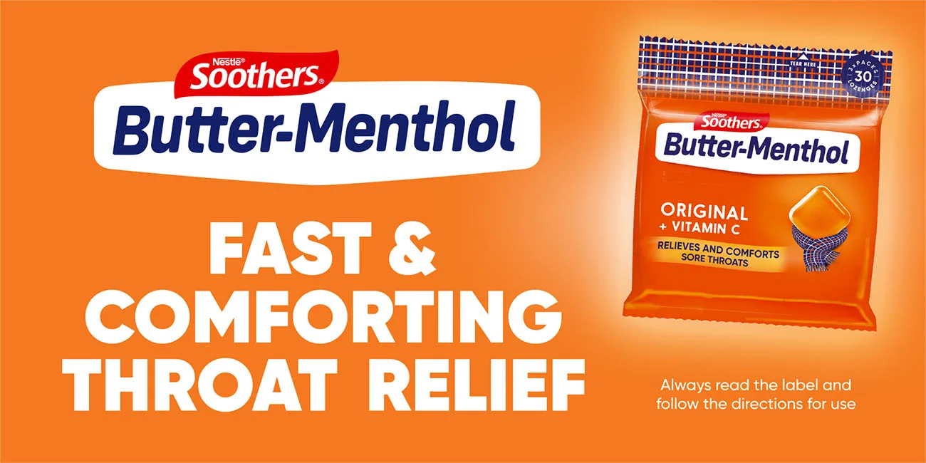 Fast comforting throat relief. Always read the label and follow the directions for use.