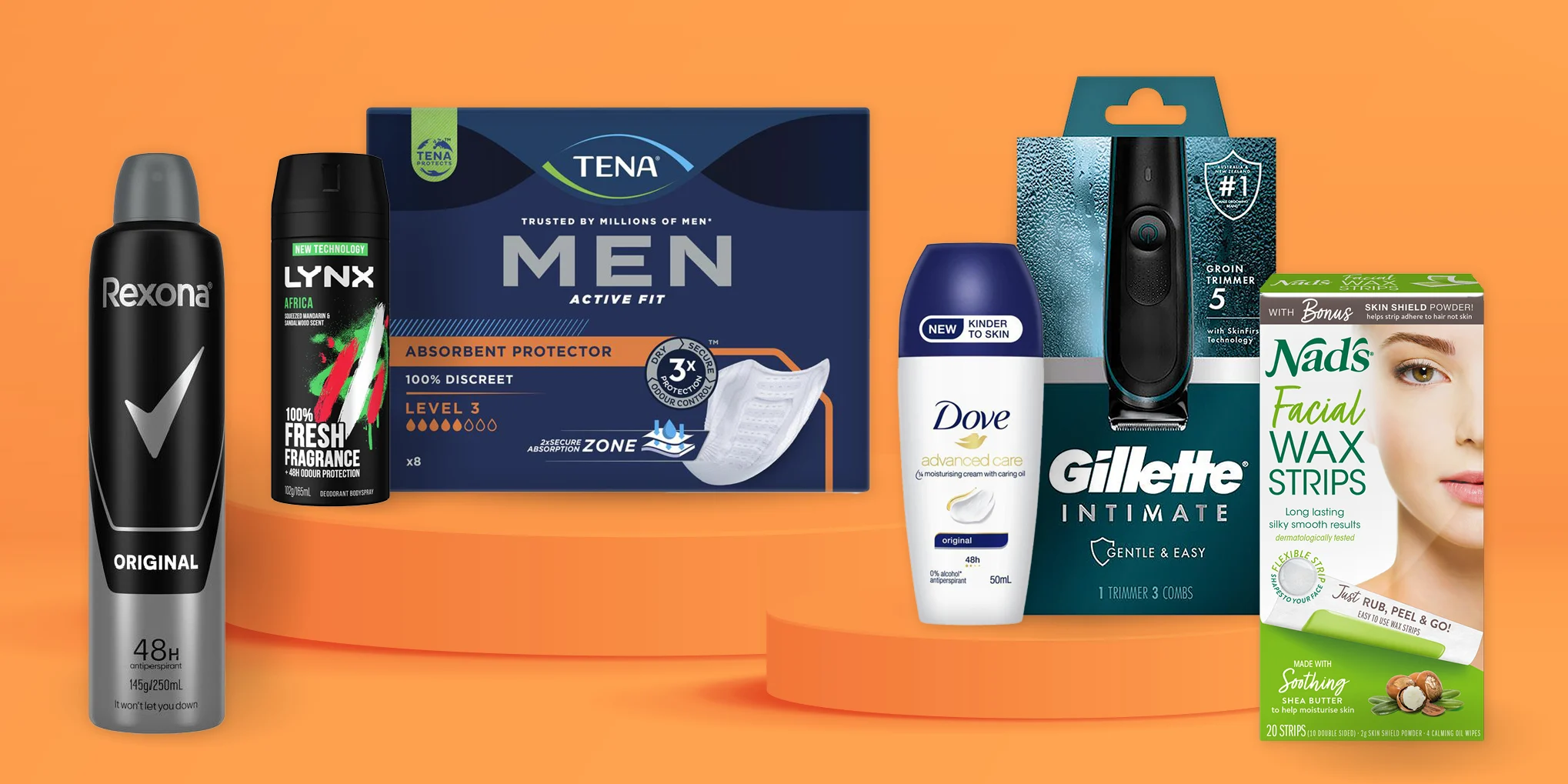 A collection of Personal Care products
