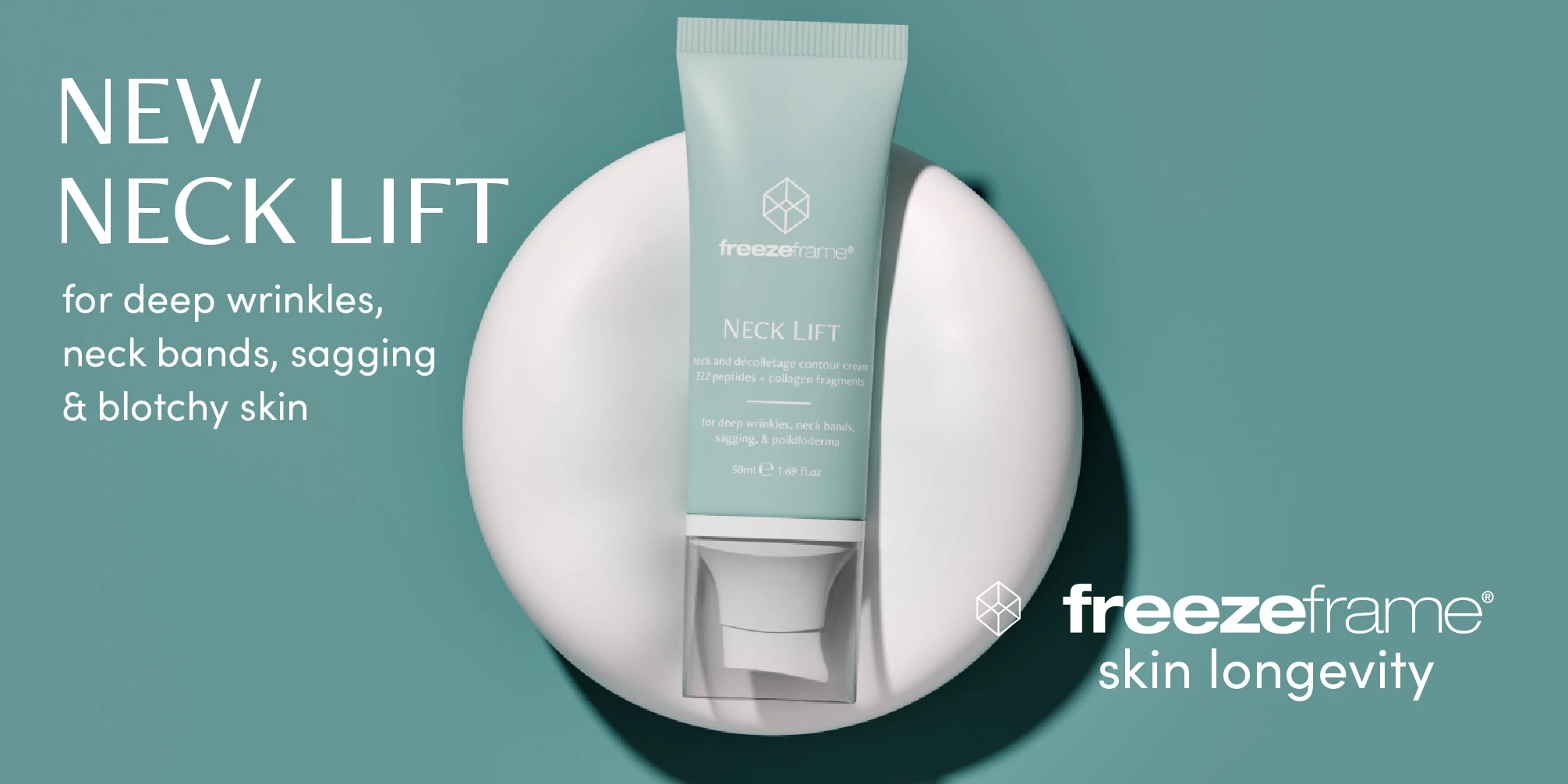 freezeframe new neck lift for deep wrinkles, neck bands, sagging & blotchy skin