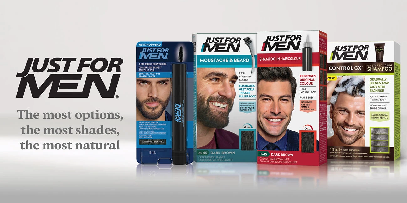Just for men. The most options, the most shades, the most natural