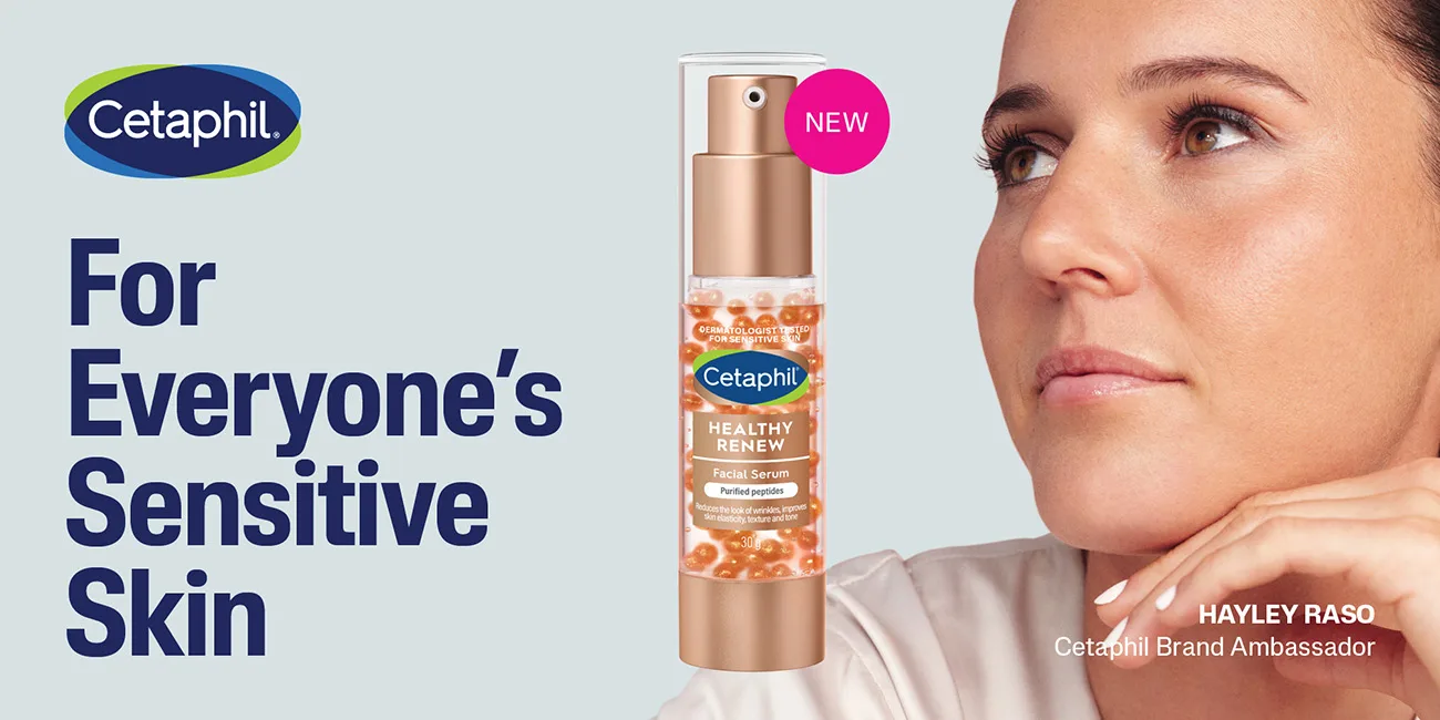 For everyone's sensitive skin. Hayley Raso Cetaphil bran ambassador