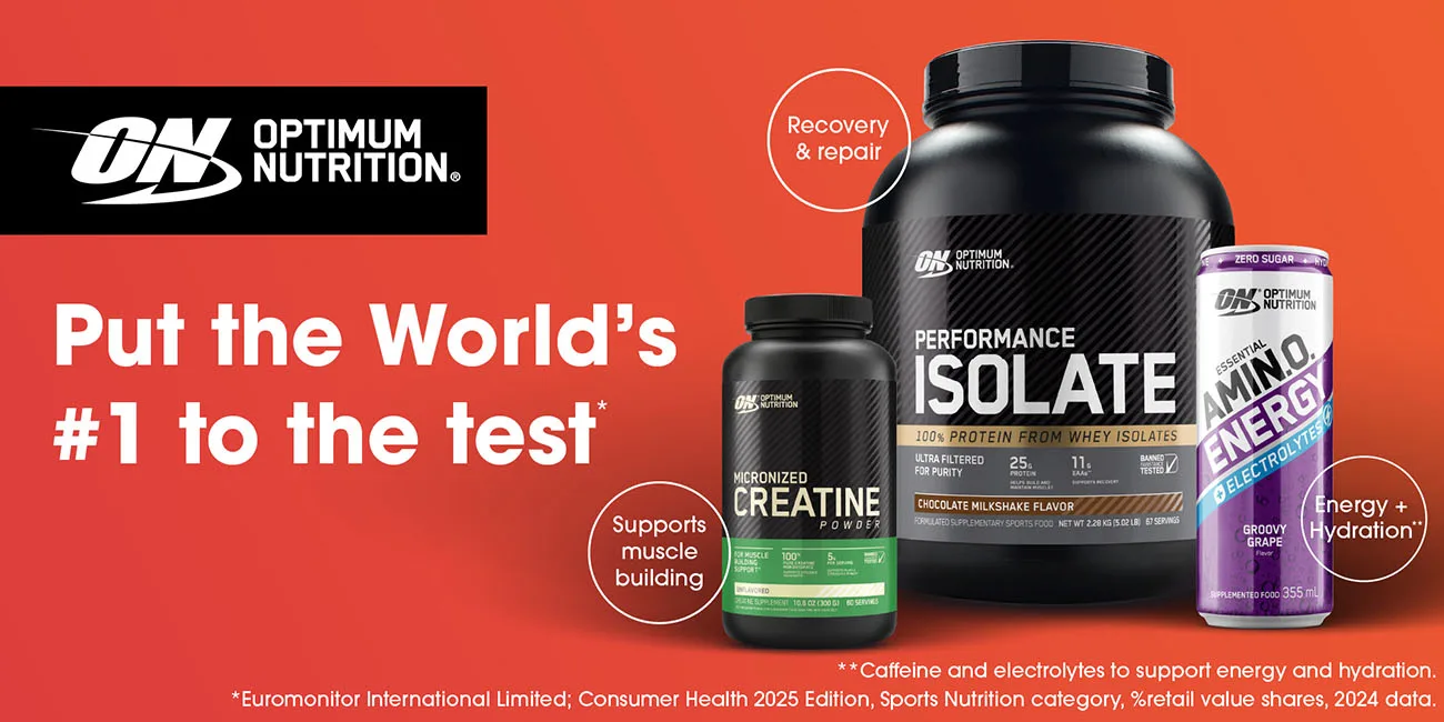 Put the World's number 1 to the test. Optimum nutrition. Supports muscle building. Recovery and repair. Energy and hydration. 