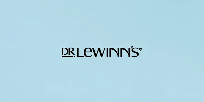 Model happily posing with Dr Lewinn's daily polishing powder product