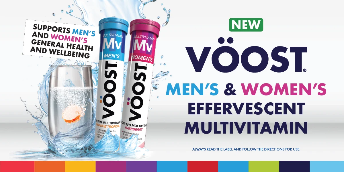 Voost the great tasting vitamin boost. 