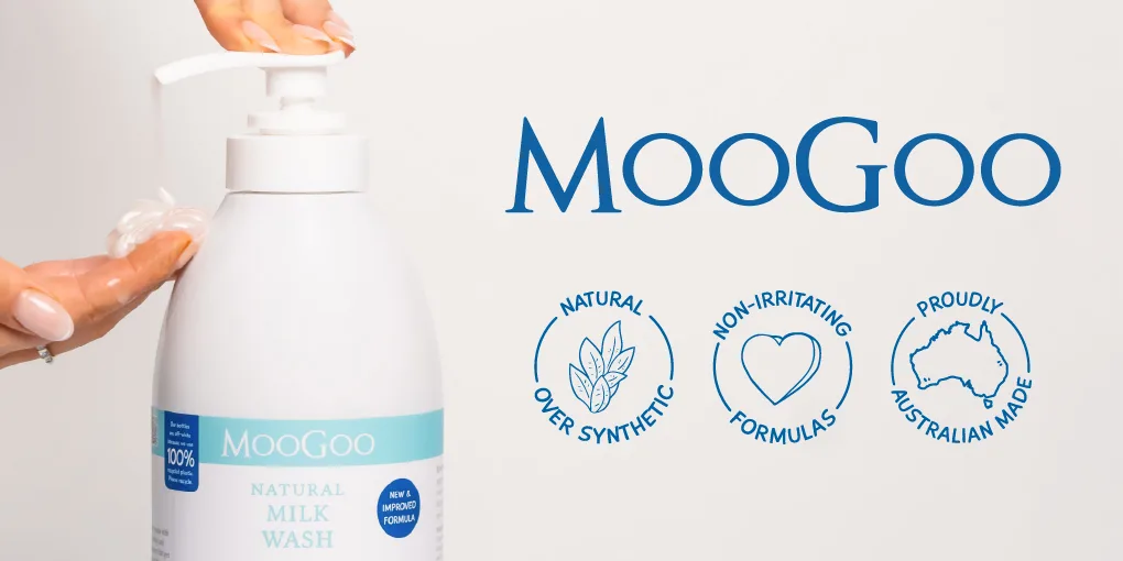 MooGoo. Natural over synthetic. Non-irritating formulas. Proudly Australian Made.