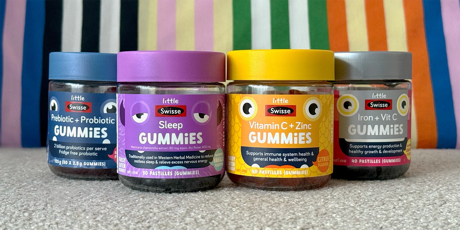 Swisse Sleep, Prebiotic + Probiotic and Vitamin C + Zinc Kids Gummies