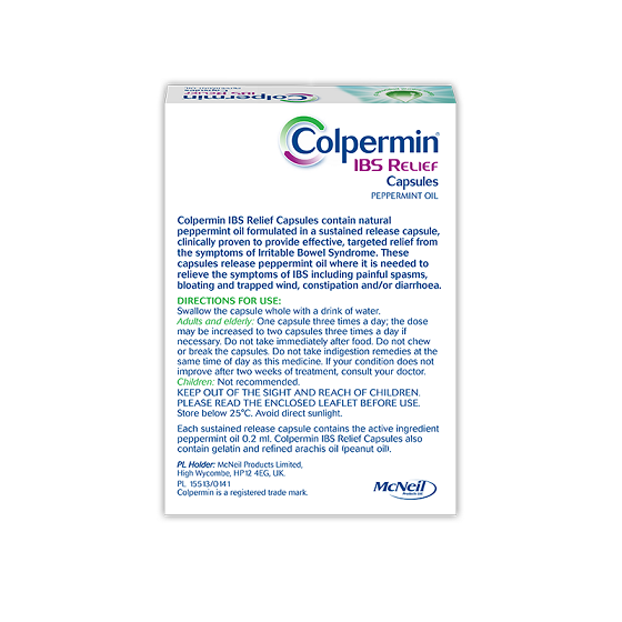 Colpermin® IBS Relief Capsules 20s - Back