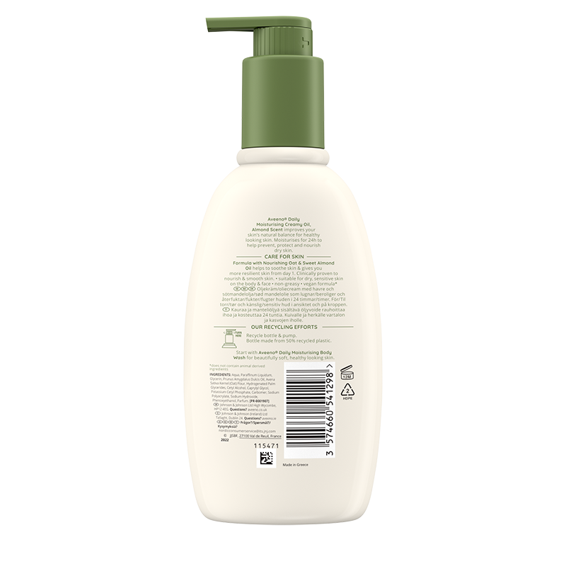 Aveeno® Daily Moisturising Creamy Oil 300ml - BACK SHOT