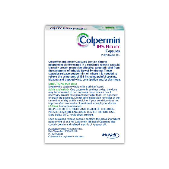 Colpermin® IBS Relief Capsules 100s - Back