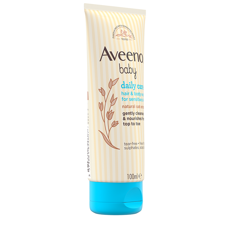 Aveeno® Daily Care Hair and Body Wash 100ml  - side angle 