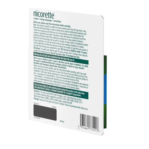 Nicorette Cools 4mg Lozenge 80s 
