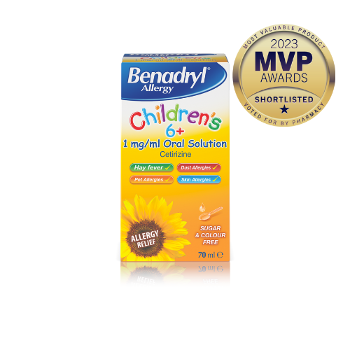 BENADRYL® Allergy Children’s 1mgml Oral 70ml MVP