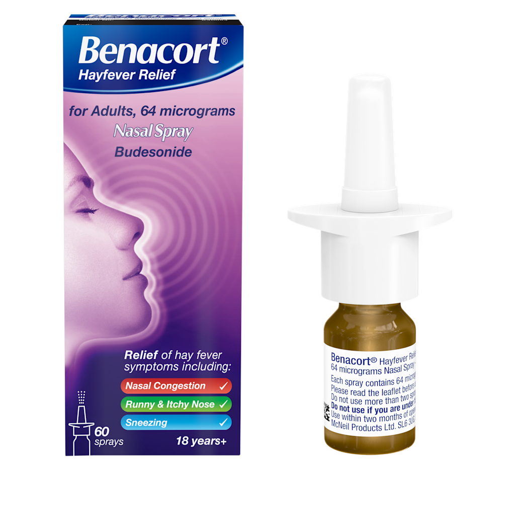 BENACORT Hayfever Relief for Adults 64 micrograms, nasal spray– 60 Sprays
