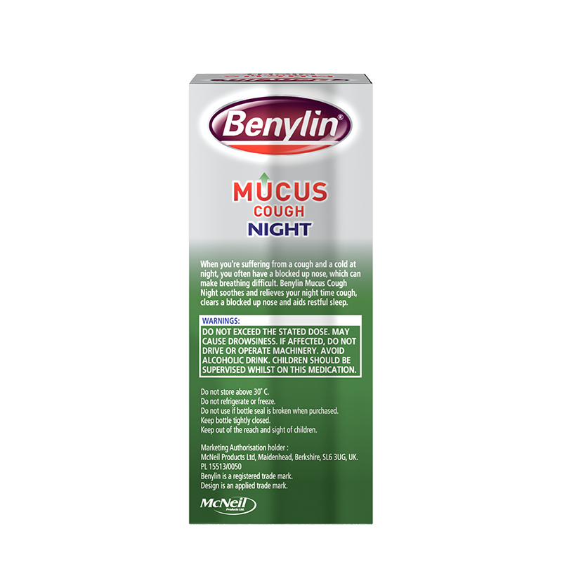 Benylin® Mucus Cough Night 150ml - right side shot