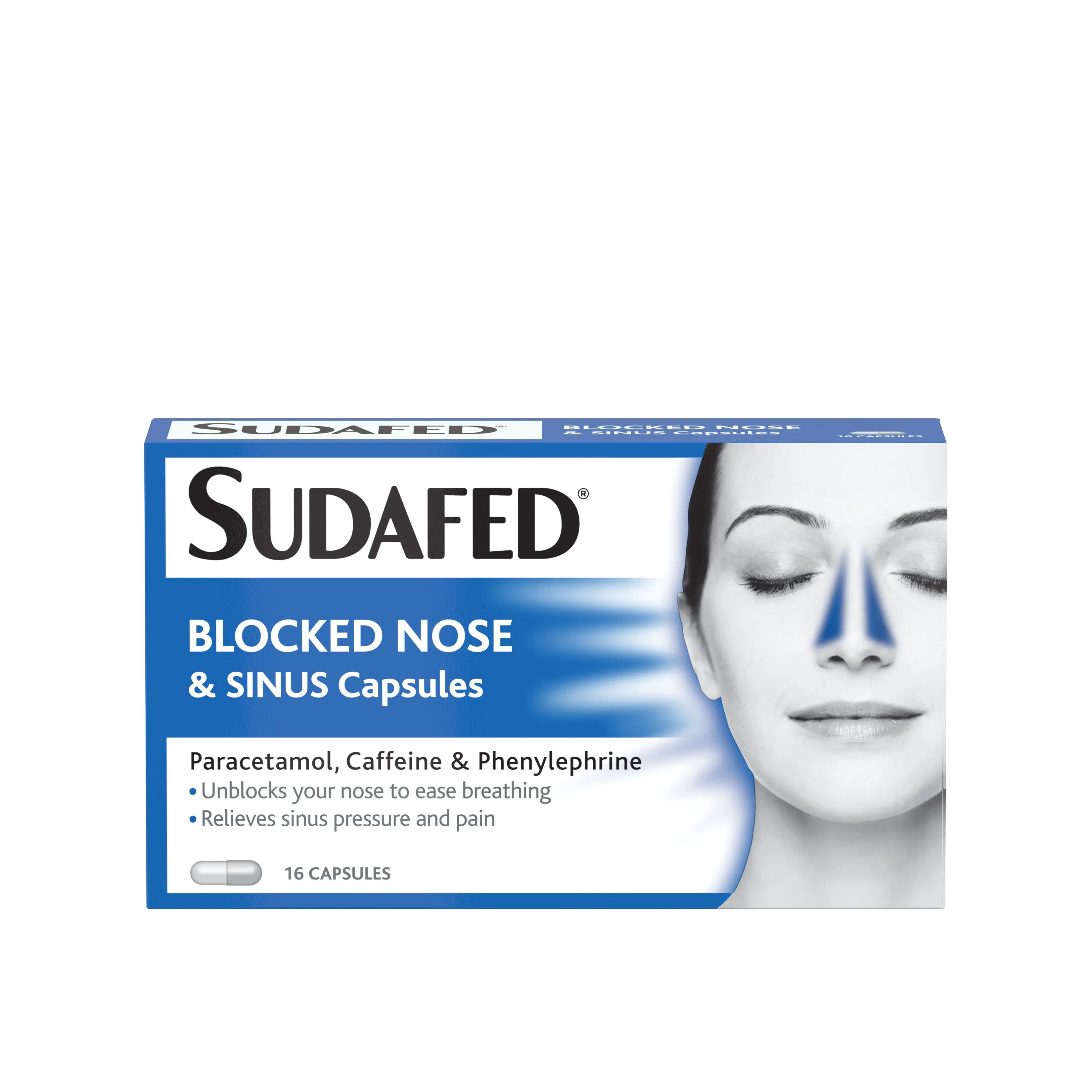 SUDAFED® Blocked Nose & Sinus Capsules 16s