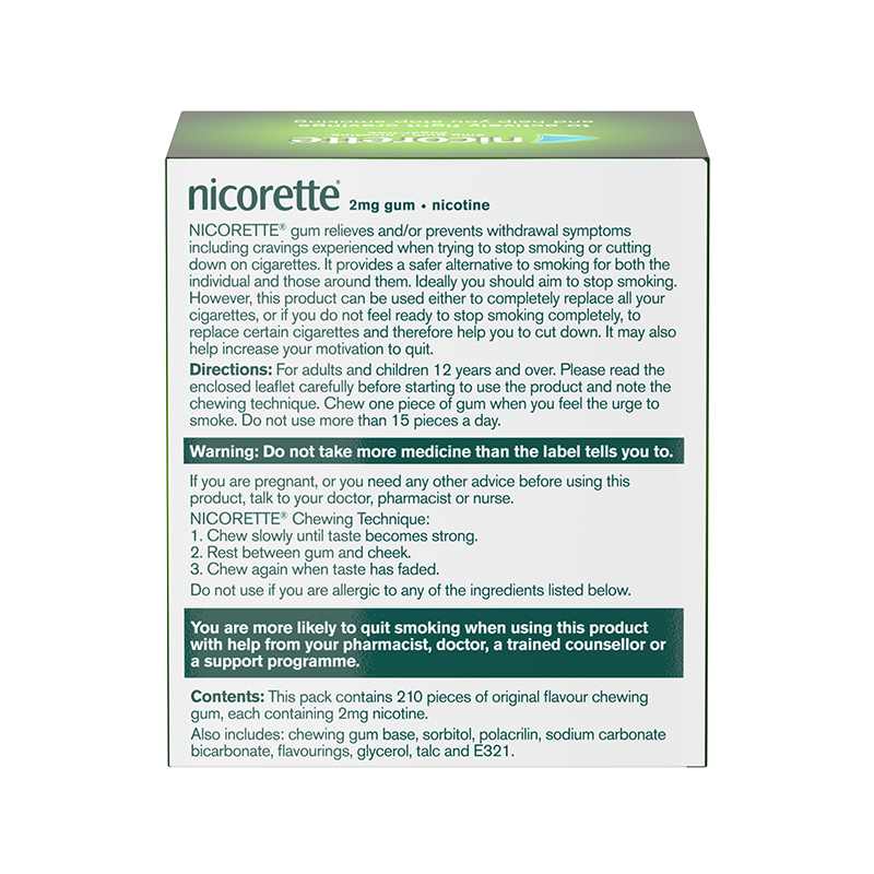 NICORETTE® 2mg Gum 210s