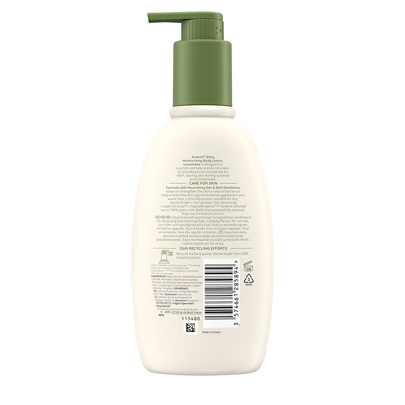 Aveeno® Daily Moisturising Body Lotion 300ml - BACK SHOT