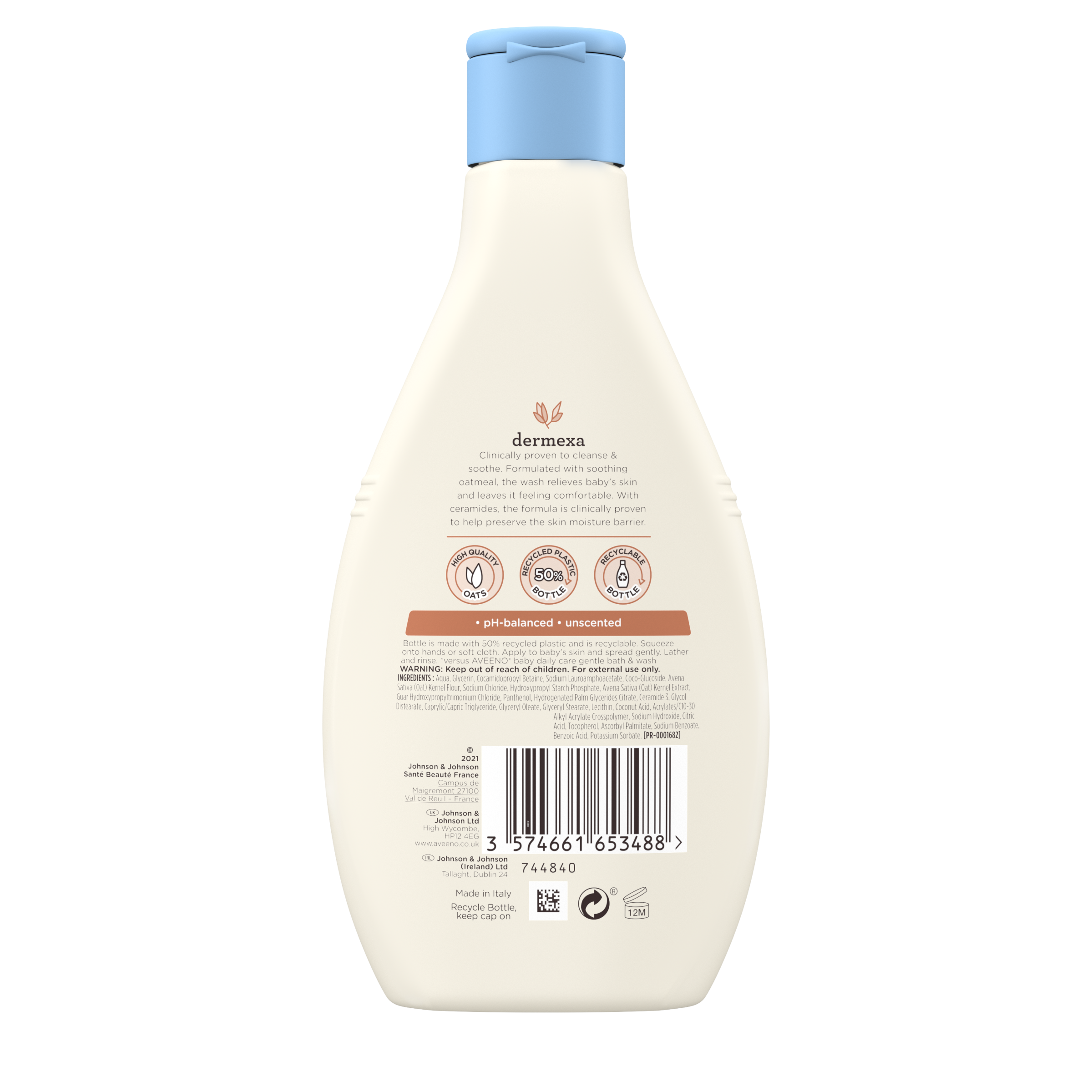 Aveeno® Dermexa Moisturising Wash 250ml - bottle