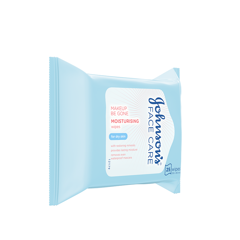 JOHNSON'S® Face Care Makeup Be Gone Moisturising Wipes 25s