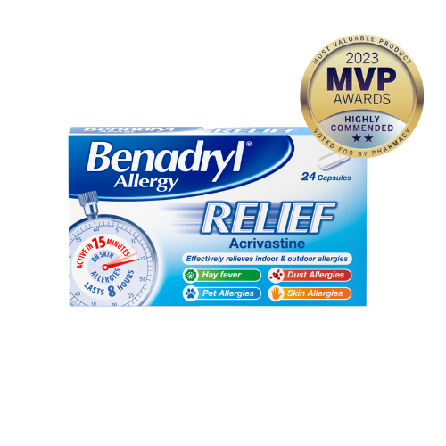 Benadryl Allergy Relief capsules 24s MVP