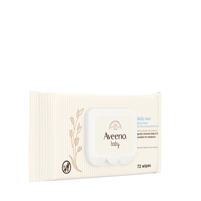 Aveeno® Daily Care Wipes 72s - angle shot