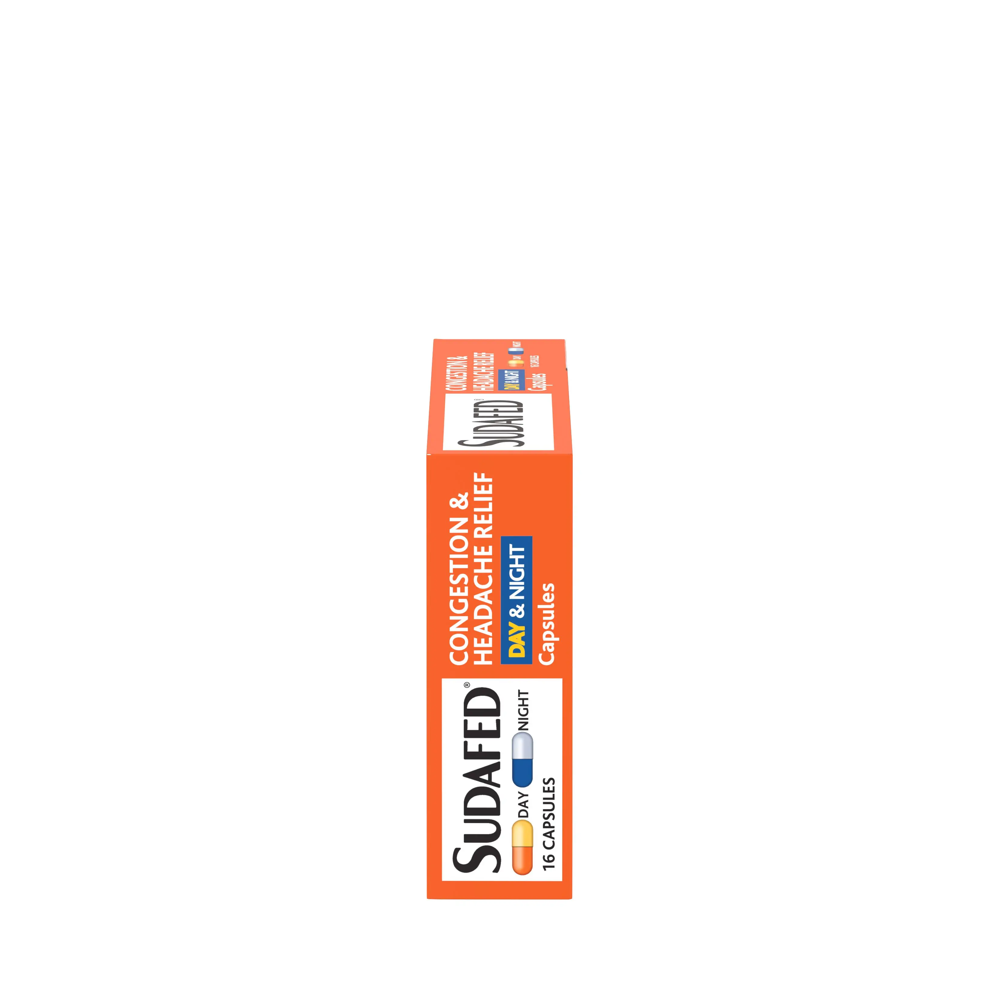 SUDAFED® Congestion & Headache Relief Day & Night Capsules 16s