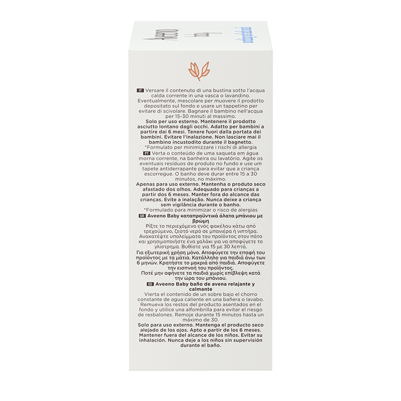 Aveeno® Bath Soak 5 x 21g bath sachets - Back